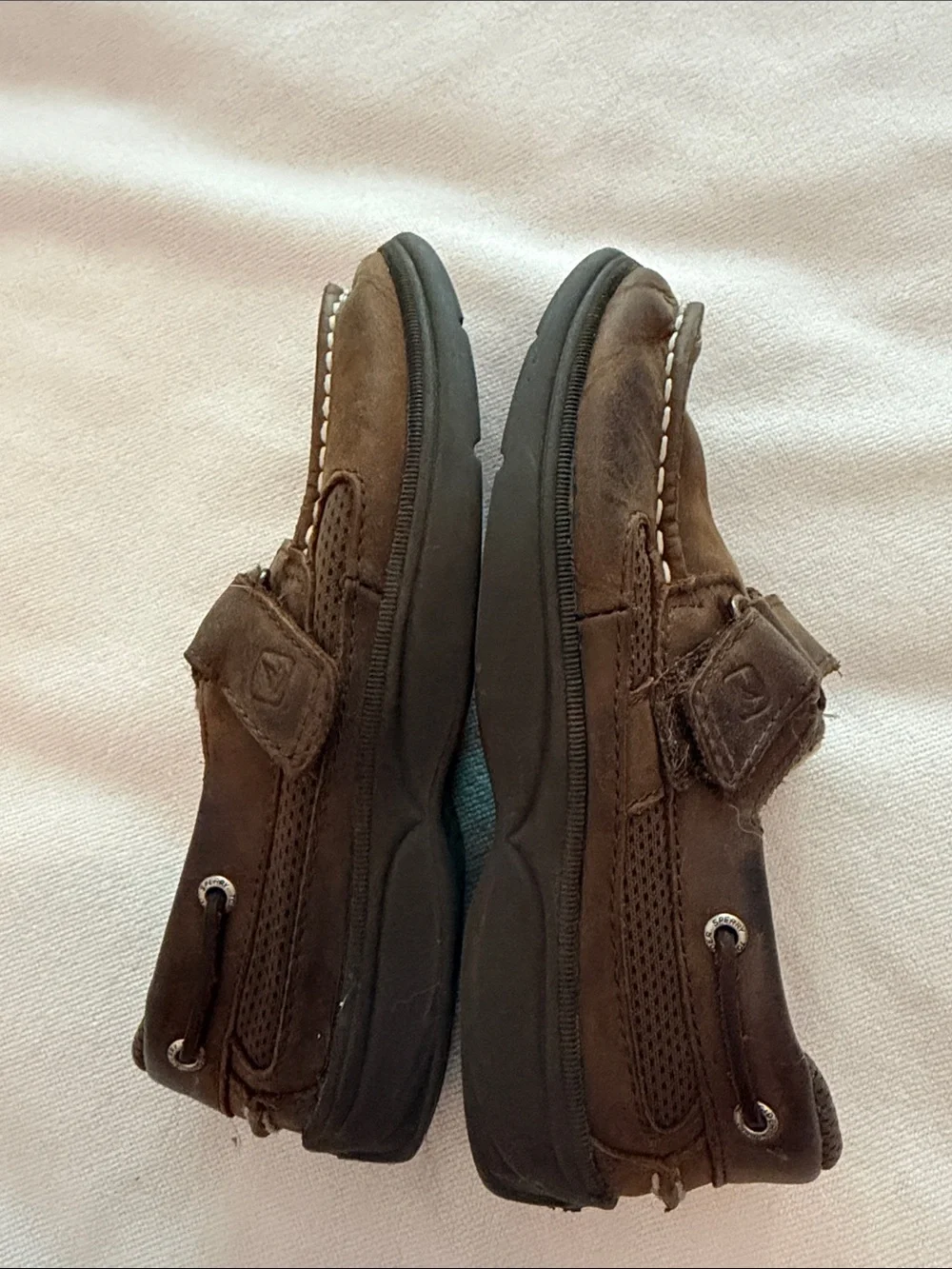 Brown Sperry Boys Slip-On Loafers